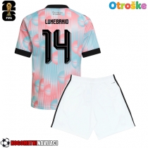 Otroške Nogometnih dresov Belgija Dodi Lukebakio #14 Gostujoči SP 2026 Kratki rokavi (+ hlače)
